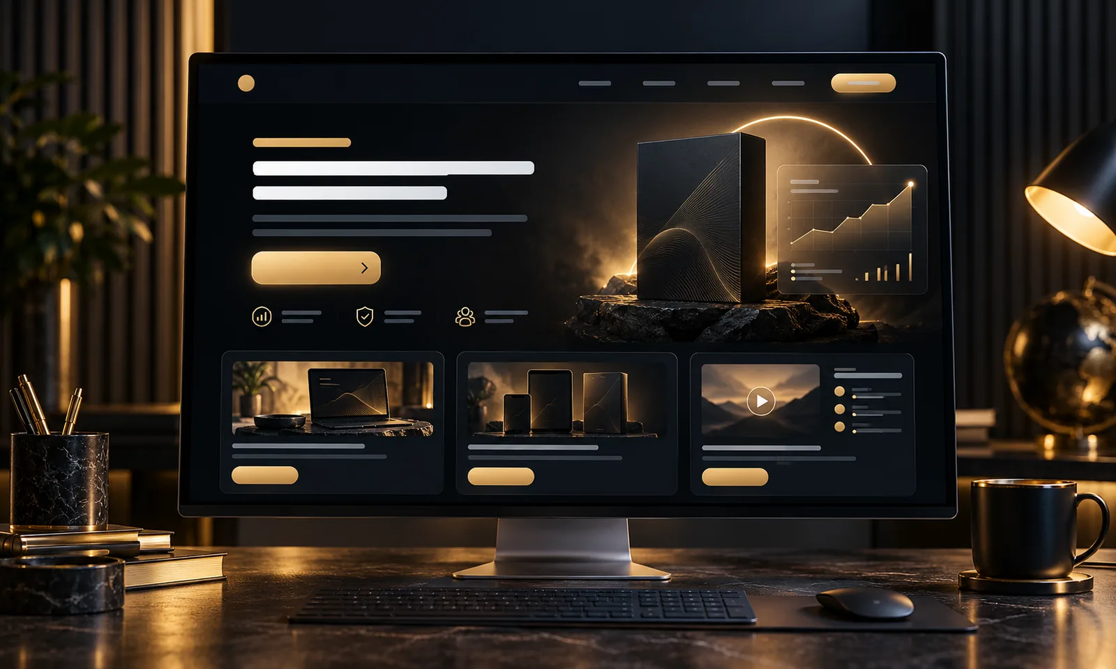 Yapay zekâ ile hazırlanmış premium web sitesi ve satış sayfası