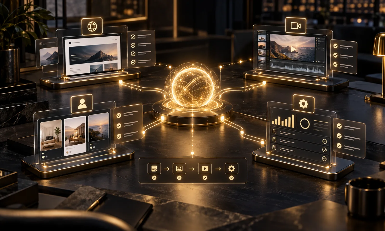 Web, video, içerik ve operasyon görevlerini yöneten yapay zekâ asistan ekibi